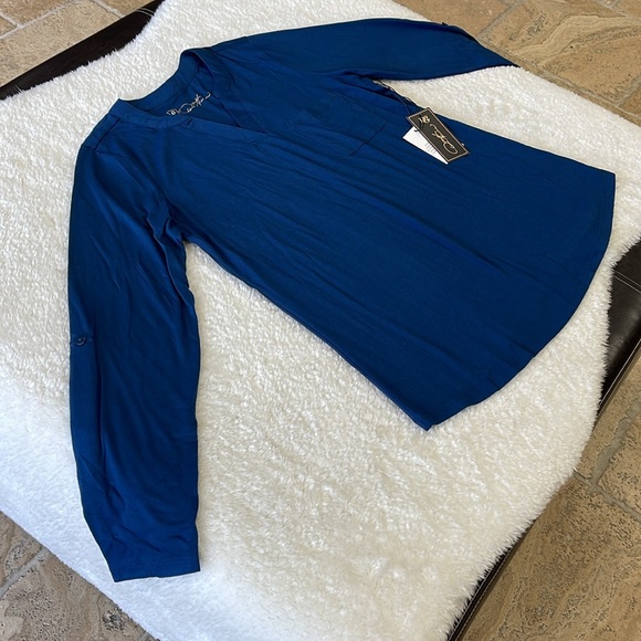 Diane Gilman DG2 Long SLV Pocket Tee 645-044 - Picture 4 of 11